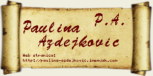 Paulina Azdejković vizit kartica